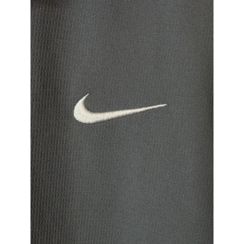 Nike Golf Shirt Mens Large Gray Dri-FIT Waffle Knit Short Sleeve Polo Athletic
